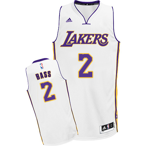 Brandon Bass Swingman In White Adidas NBA Los Angeles Lakers #2 Men's Alternate Jersey - Click Image to Close