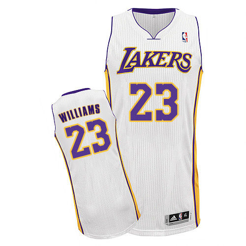 Louis Williams Authentic In White Adidas NBA Los Angeles Lakers #23 Men's Alternate Jersey - Click Image to Close