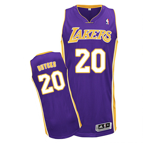 Dwight Buycks Authentic In Purple Adidas NBA Los Angeles Lakers #20 Men's Road Jersey