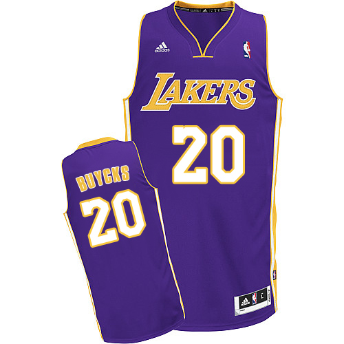 Dwight Buycks Swingman In Purple Adidas NBA Los Angeles Lakers #20 Men's Road Jersey