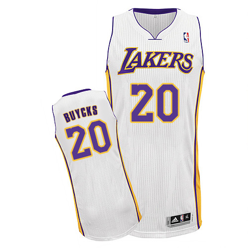 Dwight Buycks Authentic In White Adidas NBA Los Angeles Lakers #20 Men's Alternate Jersey