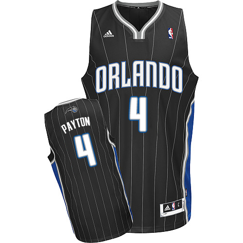 Elfrid Payton Swingman In Black Adidas NBA Orlando Magic #4 Men's Alternate Jersey - Click Image to Close