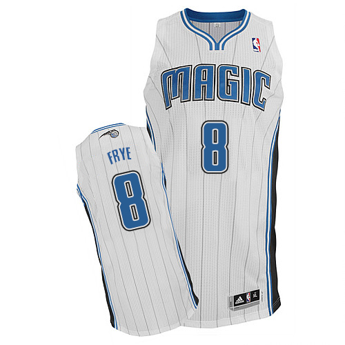 Channing Frye Authentic In White Adidas NBA Orlando Magic #8 Men's Home Jersey