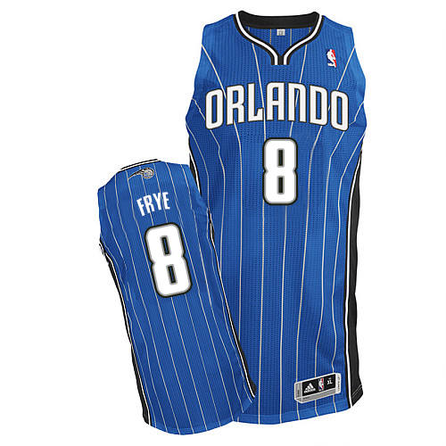Channing Frye Authentic In Royal Blue Adidas NBA Orlando Magic #8 Men's Road Jersey - Click Image to Close