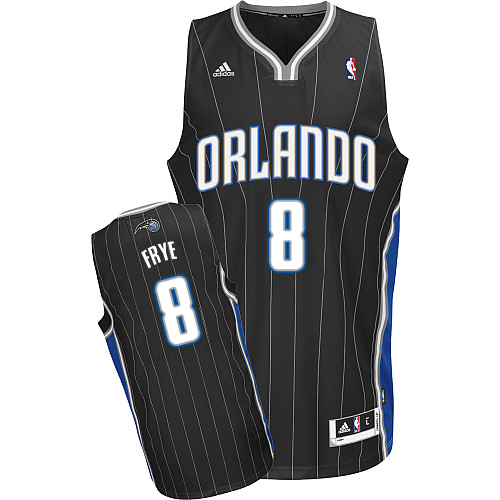 Channing Frye Swingman In Black Adidas NBA Orlando Magic #8 Men's Alternate Jersey