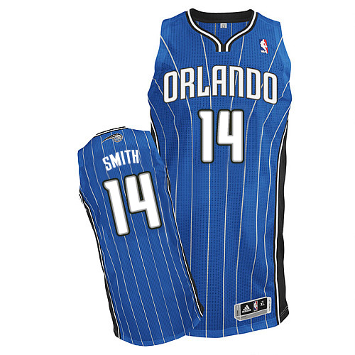Jason Smith Authentic In Royal Blue Adidas NBA Orlando Magic #14 Men's Road Jersey