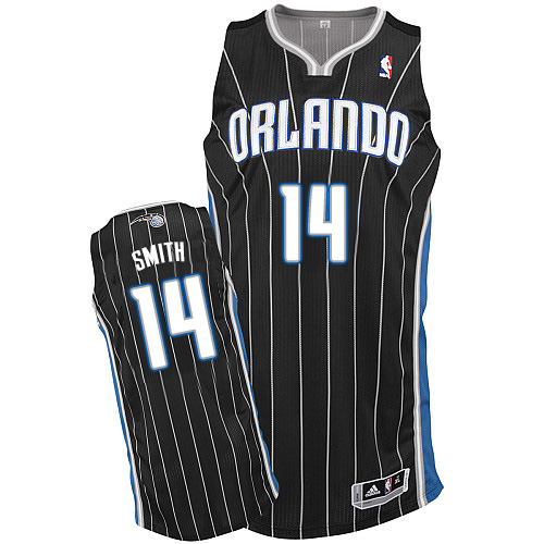 Jason Smith Authentic In Black Adidas NBA Orlando Magic #14 Men's Alternate Jersey