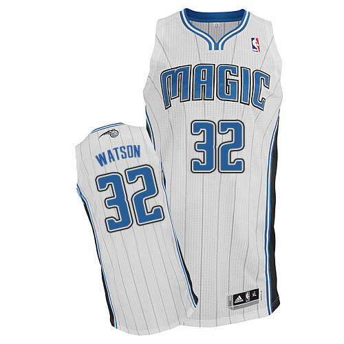 C.J. Watson Authentic In White Adidas NBA Orlando Magic #32 Men's Home Jersey - Click Image to Close
