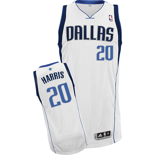 Devin Harris Authentic In White Adidas NBA Dallas Mavericks #20 Men's Home Jersey - Click Image to Close