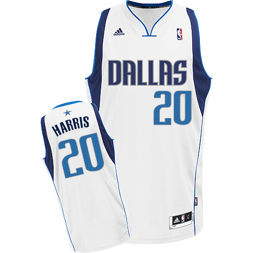 Devin Harris Swingman In White Adidas NBA Dallas Mavericks #20 Men's Home Jersey
