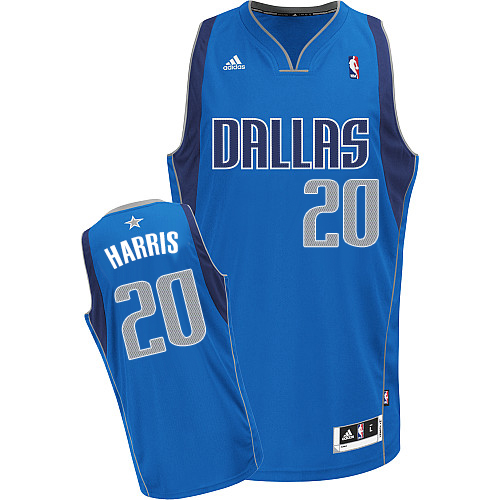 Devin Harris Swingman In Royal Blue Adidas NBA Dallas Mavericks #20 Men's Road Jersey - Click Image to Close