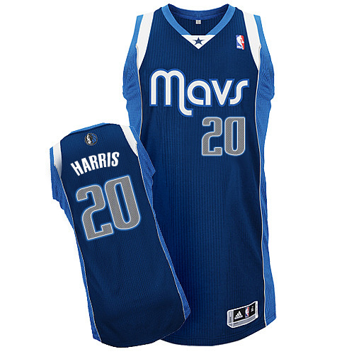 Devin Harris Authentic In Navy Blue Adidas NBA Dallas Mavericks #20 Men's Alternate Jersey - Click Image to Close