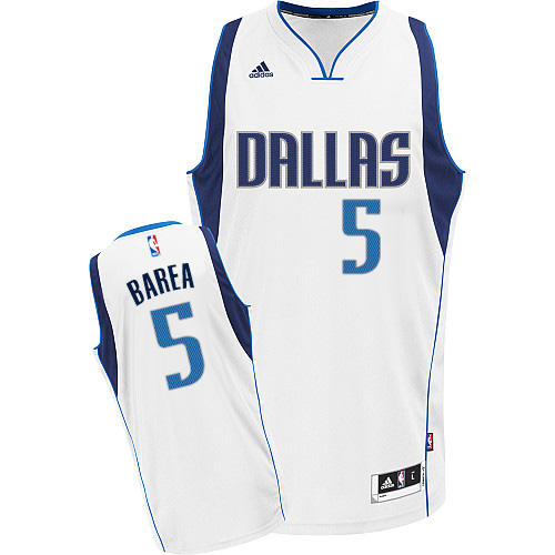 Jose Juan Barea Swingman In White Adidas NBA Dallas Mavericks #5 Men's Home Jersey