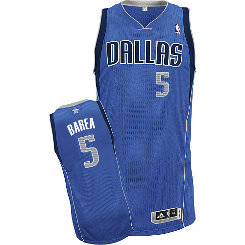Jose Juan Barea Authentic In Royal Blue Adidas NBA Dallas Mavericks #5 Men's Road Jersey