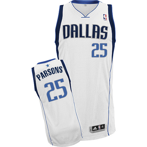 Chandler Parsons Authentic In White Adidas NBA Dallas Mavericks #25 Men's Home Jersey - Click Image to Close