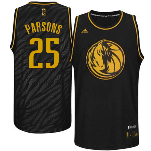 Chandler Parsons Authentic In Black Adidas NBA Dallas Mavericks Precious Metals Fashion #25 Men's Jersey