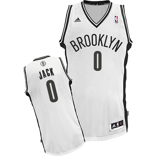 Jarrett Jack Swingman In White Adidas NBA Brooklyn Nets #0 Men's Home Jersey - Click Image to Close