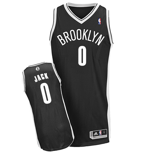 Jarrett Jack Authentic In Black Adidas NBA Brooklyn Nets #0 Men's Road Jersey - Click Image to Close