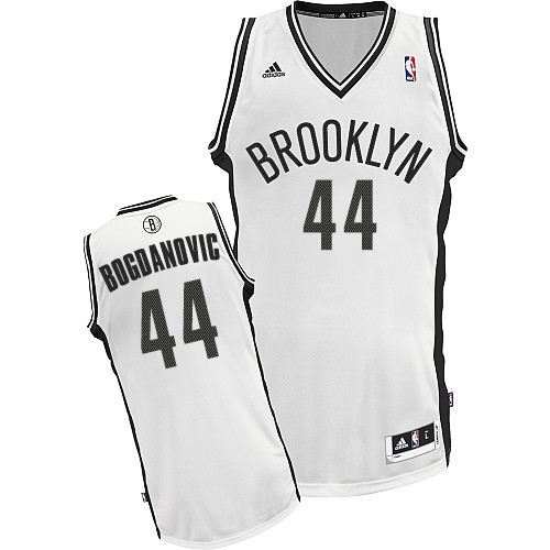 Bojan Bogdanovic Swingman In White Adidas NBA Brooklyn Nets #44 Men's Home Jersey - Click Image to Close