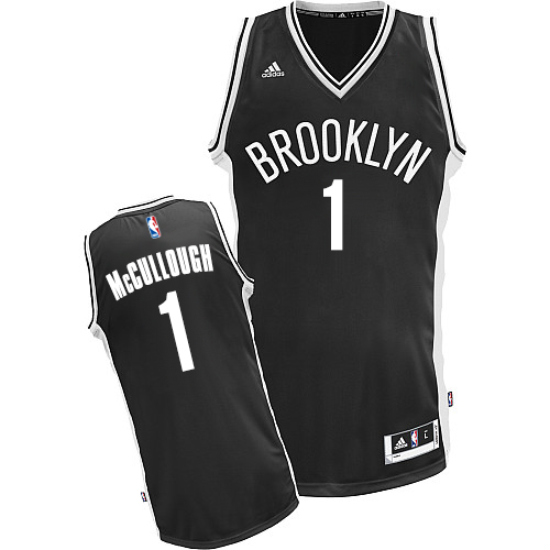 Chris McCullough Swingman In Black Adidas NBA Brooklyn Nets #1 Men's Road Jersey - Click Image to Close