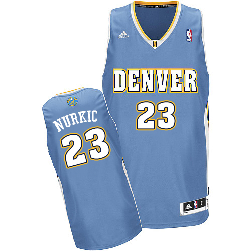 Jusuf Nurkic Swingman In Light Blue Adidas NBA Denver Nuggets #23 Men's Road Jersey