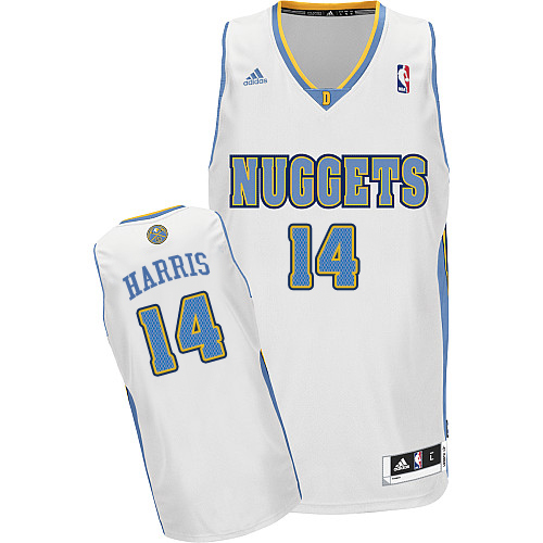 Gary Harris Swingman In White Adidas NBA Denver Nuggets #14 Men's Home Jersey - Click Image to Close