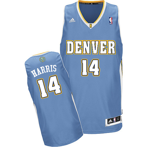 Gary Harris Swingman In Light Blue Adidas NBA Denver Nuggets #14 Men's Road Jersey - Click Image to Close