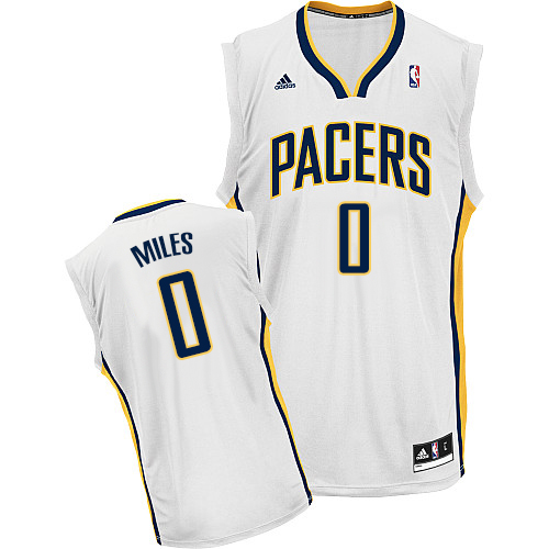 C.J. Miles Swingman In White Adidas NBA Indiana Pacers #0 Men's Home Jersey