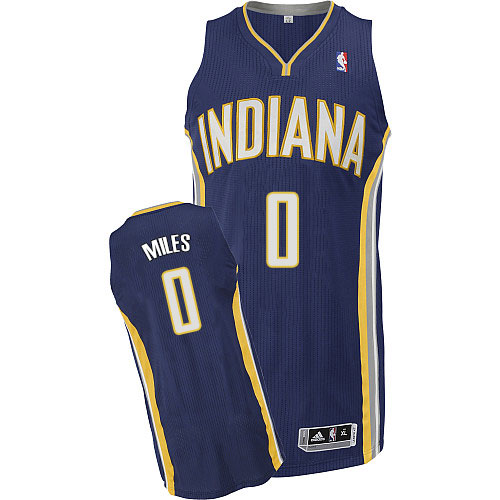 C.J. Miles Authentic In Navy Blue Adidas NBA Indiana Pacers #0 Men's Road Jersey - Click Image to Close