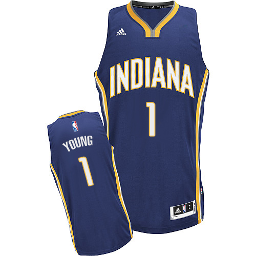 Joseph Young Swingman In Navy Blue Adidas NBA Indiana Pacers #1 Men's Road Jersey - Click Image to Close