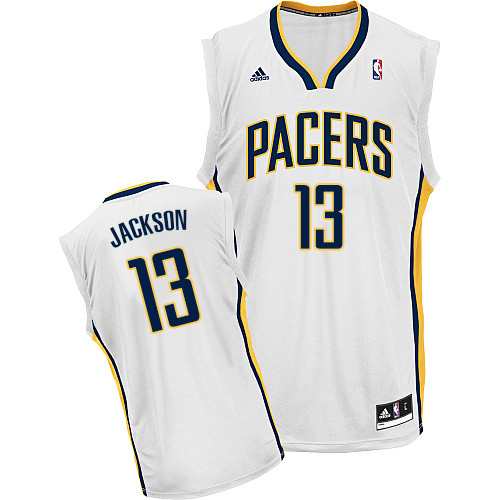 Mark Jackson Swingman In White Adidas NBA Indiana Pacers #13 Men's Home Jersey - Click Image to Close