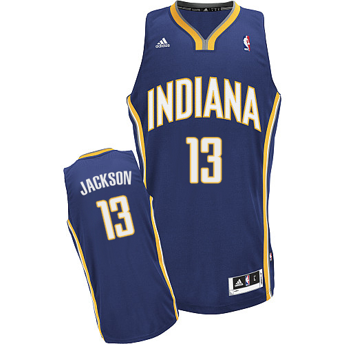 Mark Jackson Swingman In Navy Blue Adidas NBA Indiana Pacers #13 Men's Road Jersey - Click Image to Close