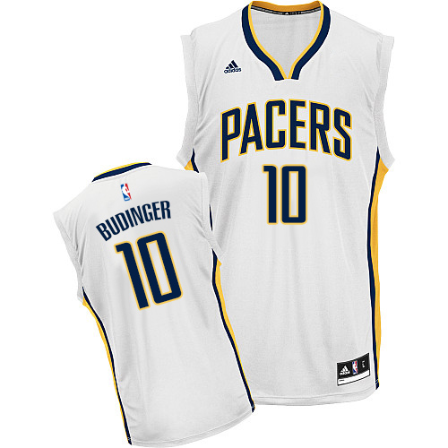 Chase Budinger Swingman In White Adidas NBA Indiana Pacers #10 Men's Home Jersey - Click Image to Close