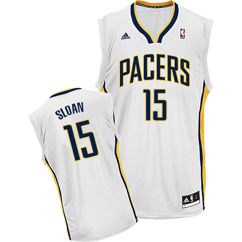 Donald Sloan Swingman In White Adidas NBA Indiana Pacers #15 Men's Home Jersey - Click Image to Close