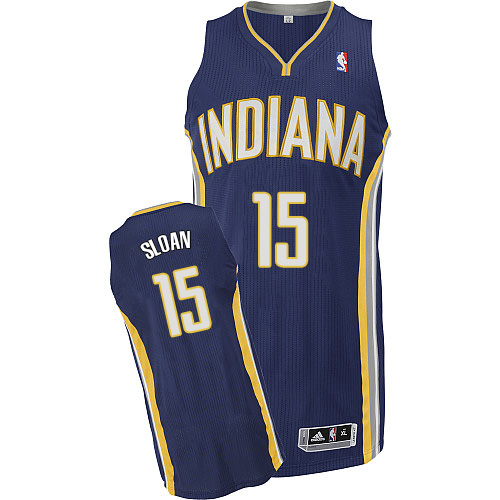 Donald Sloan Authentic In Navy Blue Adidas NBA Indiana Pacers #15 Men's Road Jersey