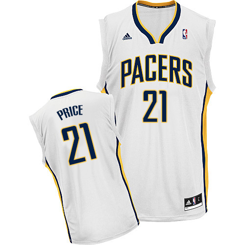 A.J. Price Swingman In White Adidas NBA Indiana Pacers #21 Men's Home Jersey