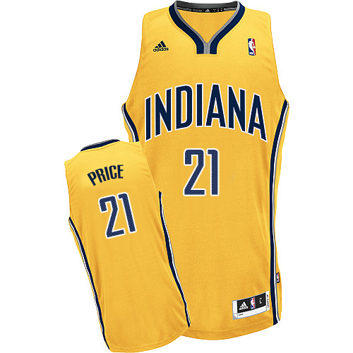 A.J. Price Swingman In Gold Adidas NBA Indiana Pacers #21 Men's Alternate Jersey - Click Image to Close