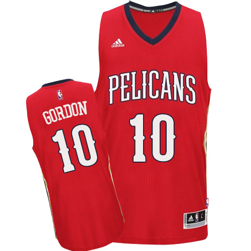 Eric Gordon Authentic In Red Adidas NBA New Orleans Pelicans #10 Men's Alternate Jersey - Click Image to Close
