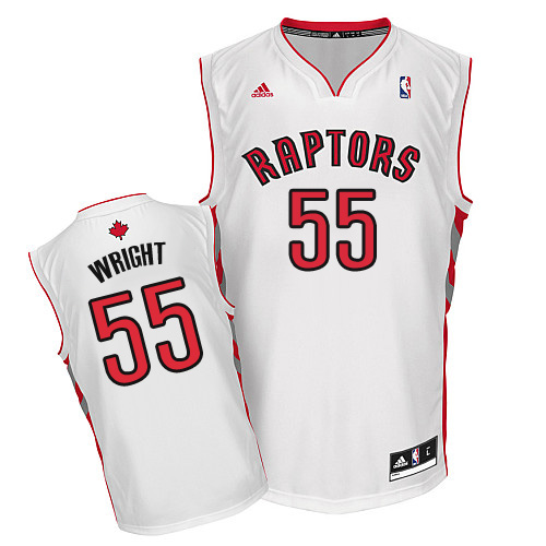 Delon Wright Swingman In White Adidas NBA Toronto Raptors #55 Men's Home Jersey
