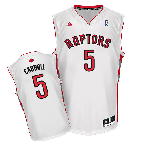 DeMarre Carroll Swingman In White Adidas NBA Toronto Raptors #5 Men's Home Jersey