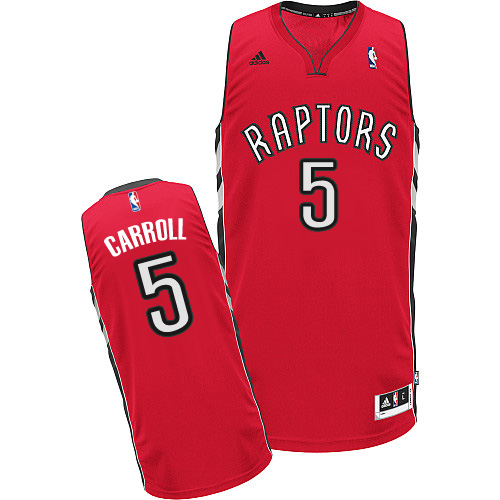 DeMarre Carroll Swingman In Red Adidas NBA Toronto Raptors #5 Men's Road Jersey - Click Image to Close