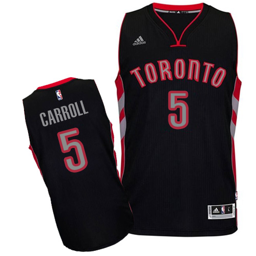 DeMarre Carroll Swingman In Black Adidas NBA Toronto Raptors #5 Men's Alternate Jersey - Click Image to Close