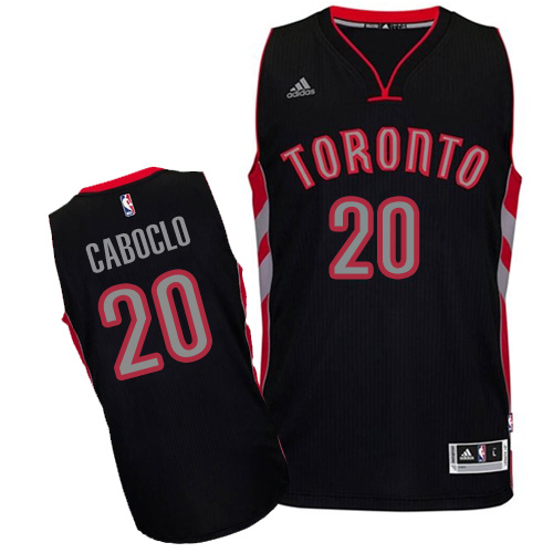 Bruno Caboclo Swingman In Black Adidas NBA Toronto Raptors #20 Men's Alternate Jersey