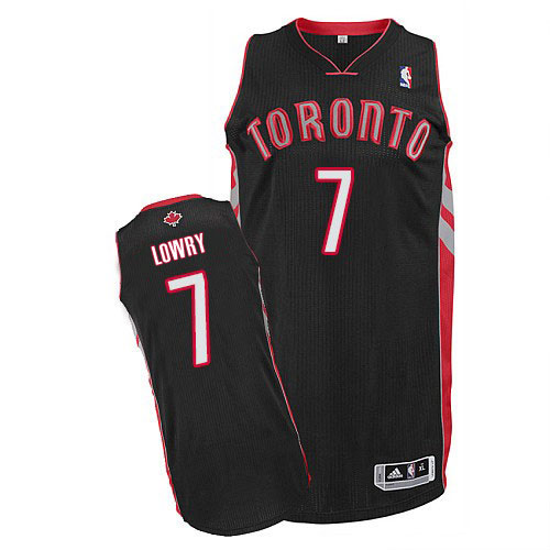 Kyle Lowry Authentic In Black Adidas NBA Toronto Raptors #7 Youth Alternate Jersey
