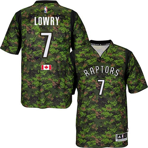 Kyle Lowry Authentic In Camo Adidas NBA Toronto Raptors Pride #7 Men's Jersey