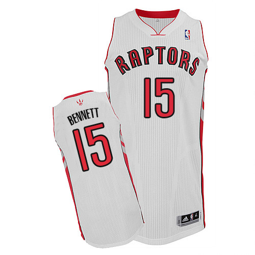 Anthony Bennett Authentic In White Adidas NBA Toronto Raptors #15 Men's Home Jersey - Click Image to Close
