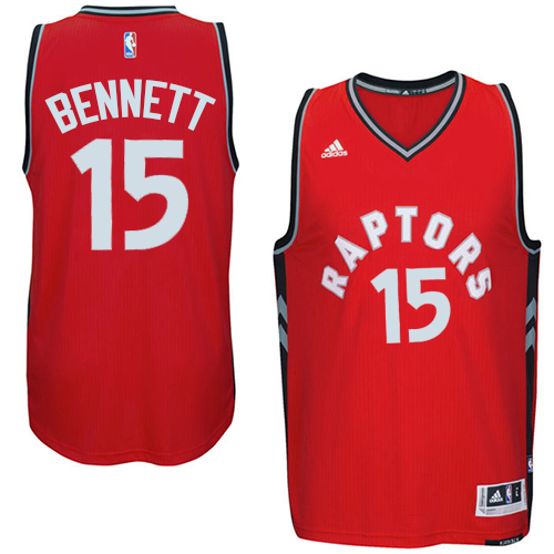 Anthony Bennett Authentic In Red Adidas NBA Toronto Raptors climacool #15 Men's Jersey