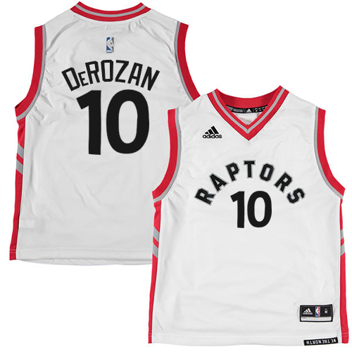 DeMar DeRozan Swingman In White Adidas NBA Toronto Raptors #10 Men's Jersey - Click Image to Close