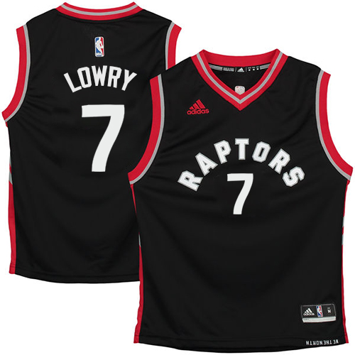 Kyle Lowry Authentic In Black Adidas NBA Toronto Raptors #7 Men's Jersey - Click Image to Close
