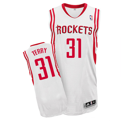 Jason Terry Authentic In White Adidas NBA Houston Rockets #31 Men's Home Jersey - Click Image to Close